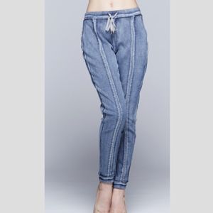 Fab Denim Drawstring Joggers